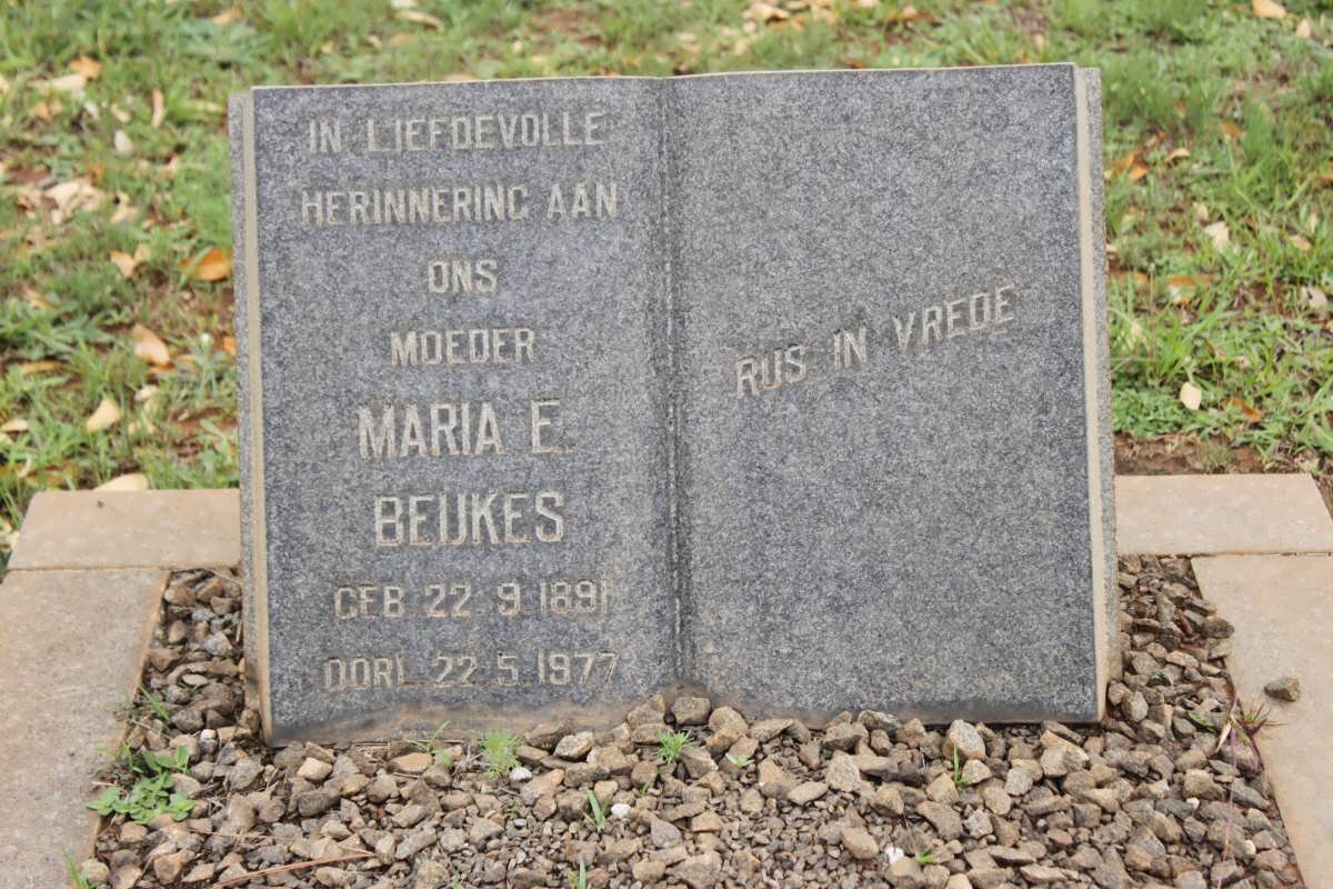 BEUKES Maria E. 1891-1977