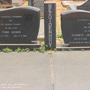 BEZUIDENHOUT Frans Jacobus 1911-1969 &amp; Elizabeth Jacoba 1920-1985