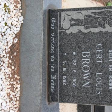 BROWN Gert Louis 1968-1982