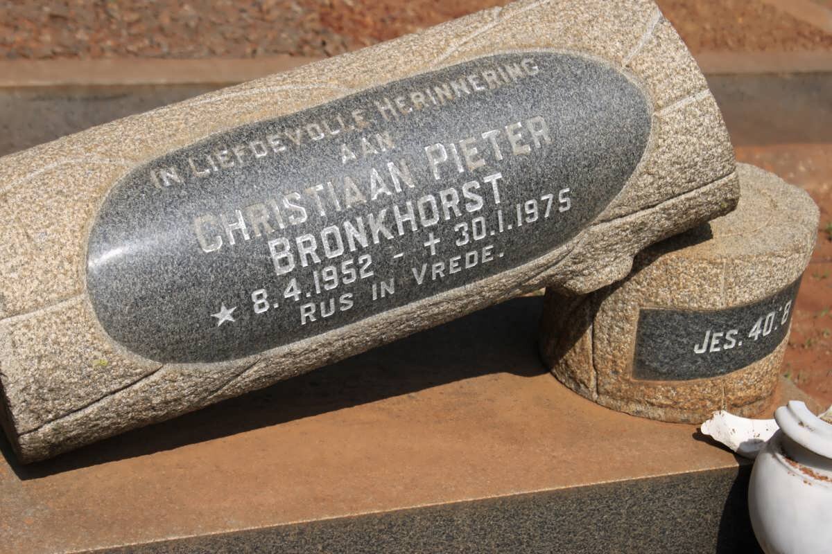 BRONKHORST Christiaan Pieter 1952-1975