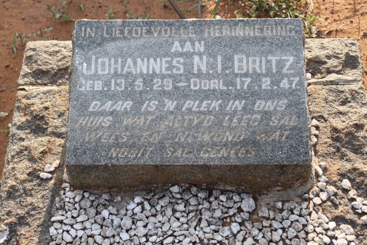 BRITZ Johannes N.I. 1929-1947