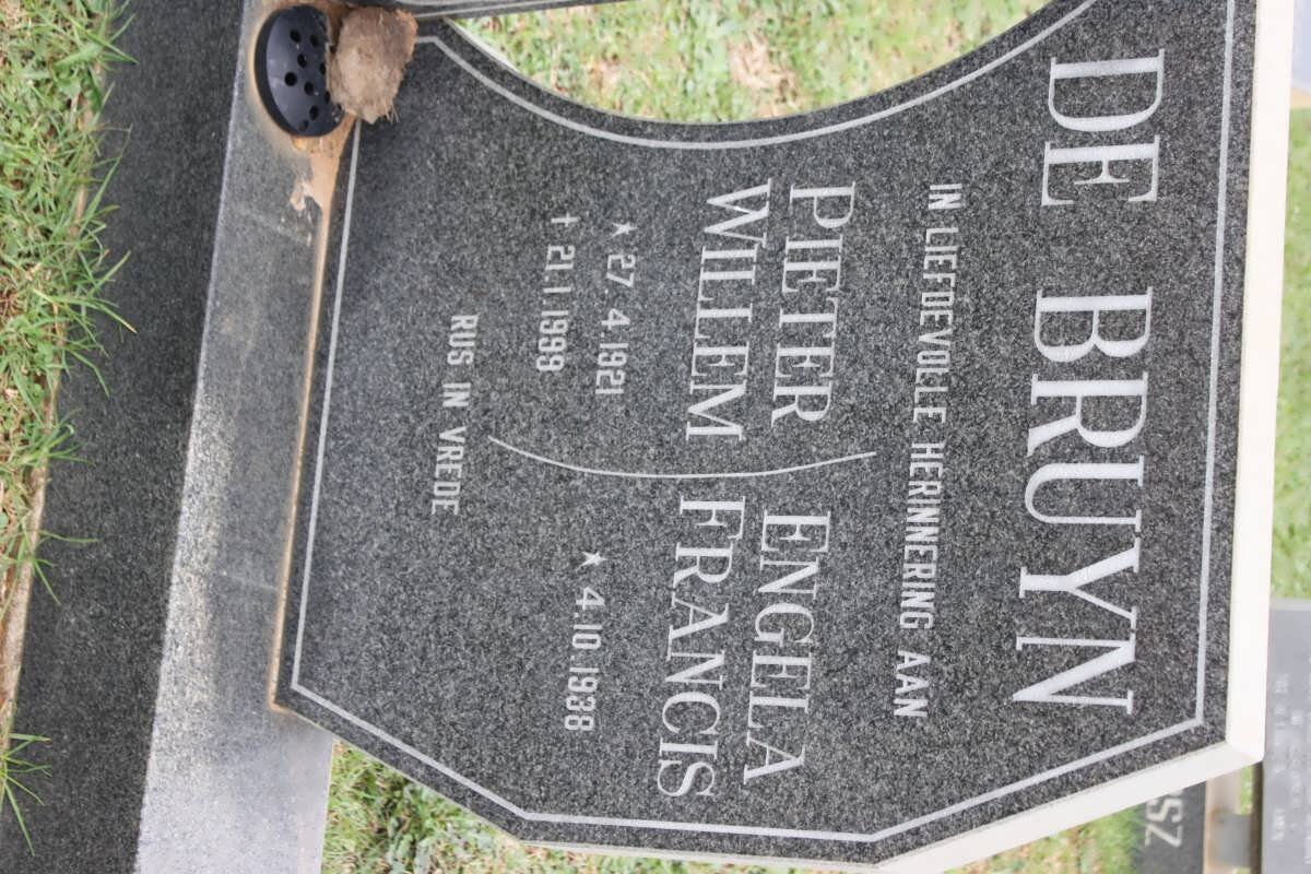 BRUYN Pieter Willem, de 1921-1999 &amp; Engela Francis 1938-