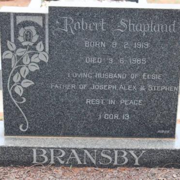 BRANSBY Robert Shapland 1919-1985