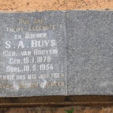BUYS S.A. nee VAN ROOYEN 1878-1954