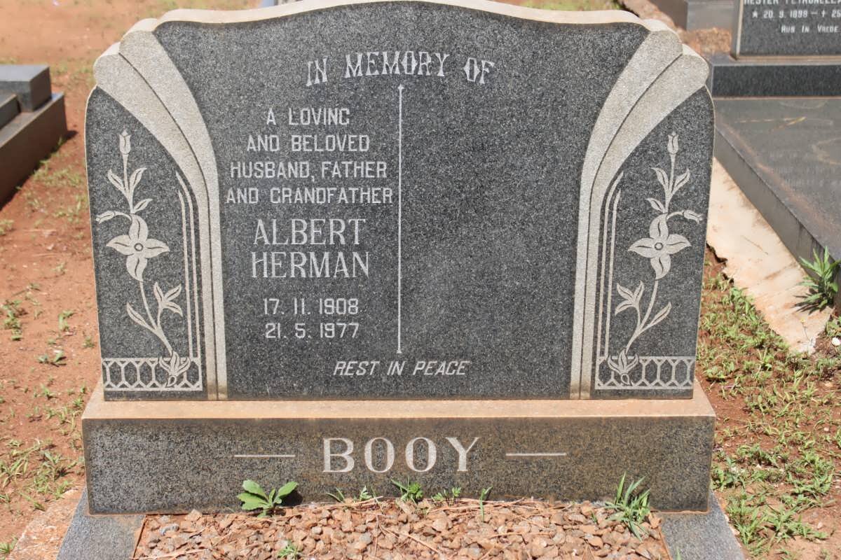 BOOY Albert Herman 1908-1977