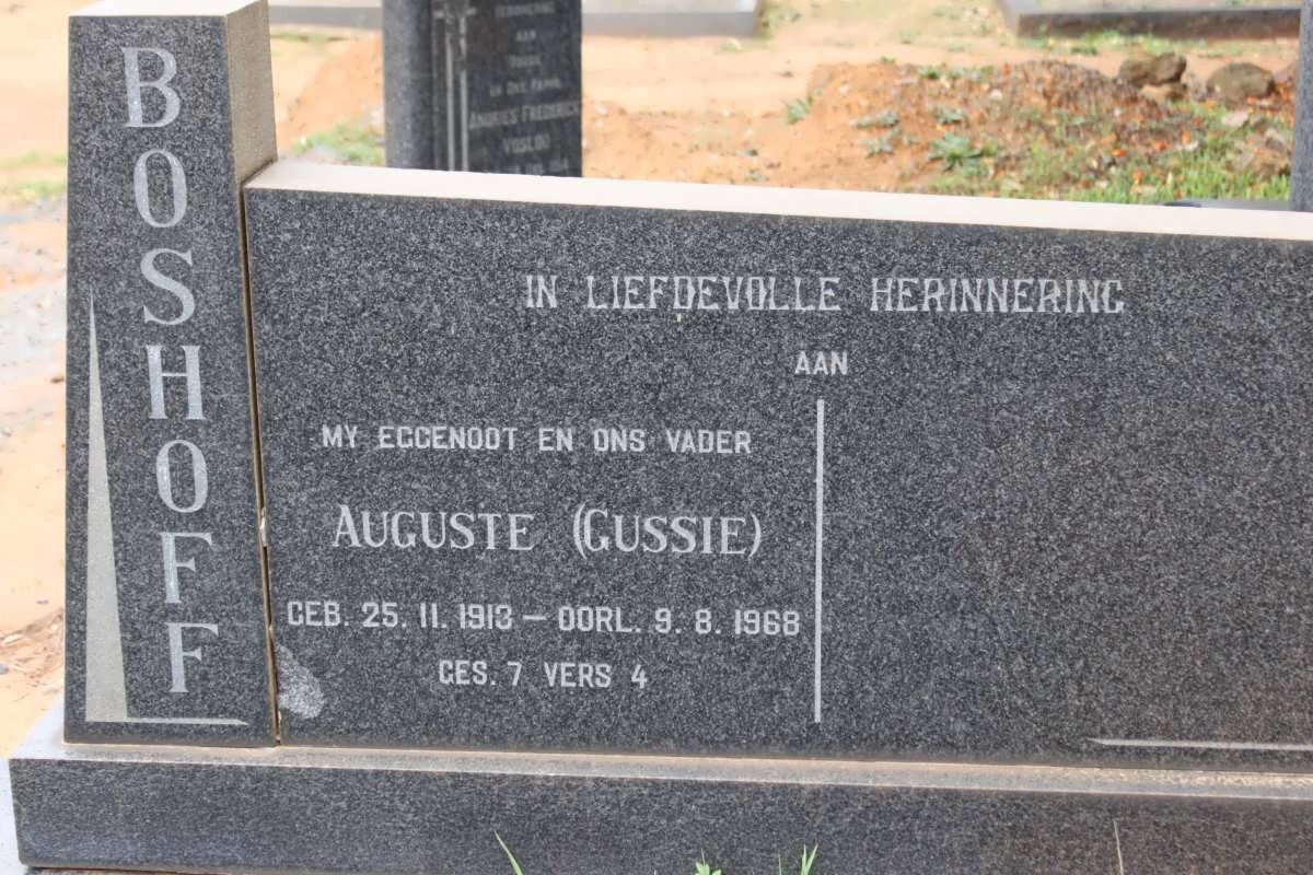 BOSHOFF Auguste 1913-1968