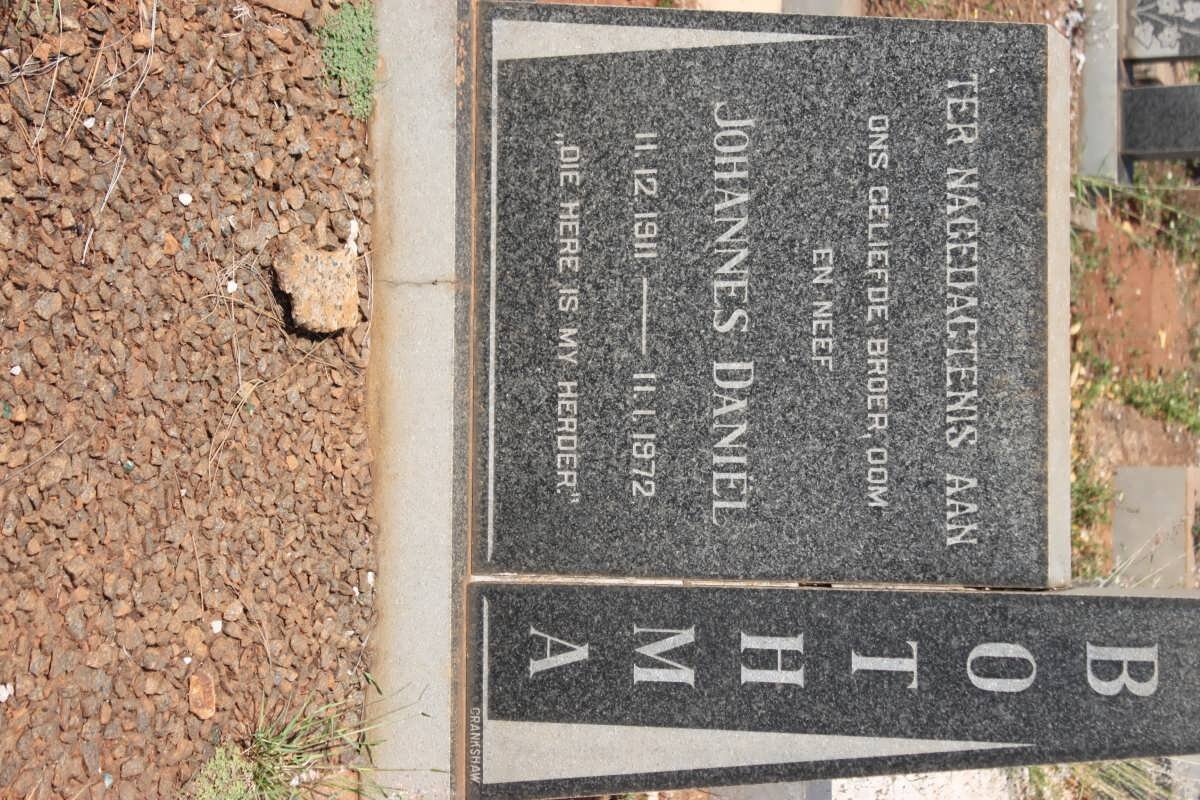 BOTHMA Johannes Daniël 1911-1972