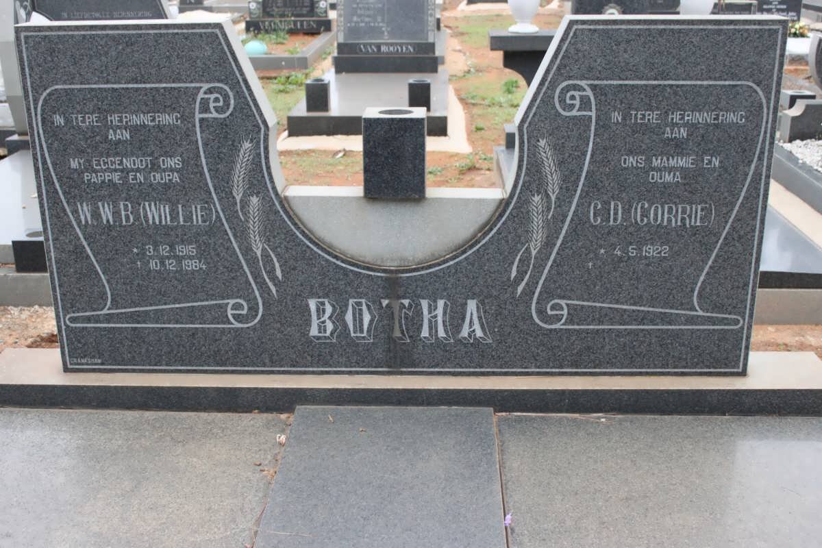 BOTHA W.W.B. 1915-1984 &amp; C.D. 1922-