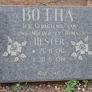 BOTHA Hester 1915-1981