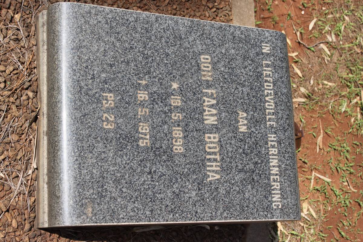 BOTHA Faan 1898-1975