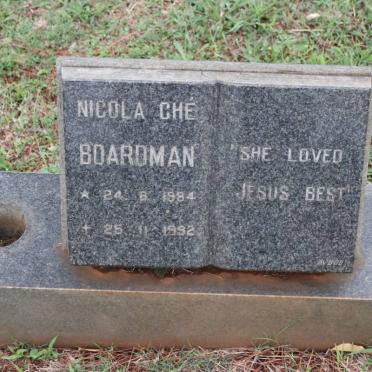 BOARDMAN Nicola Che 1984-1992