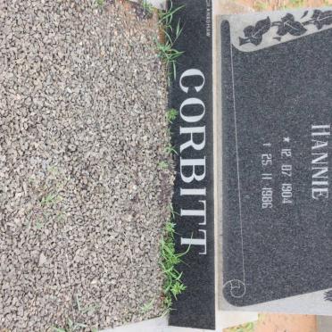 CORBITT Hannie 1904-1986