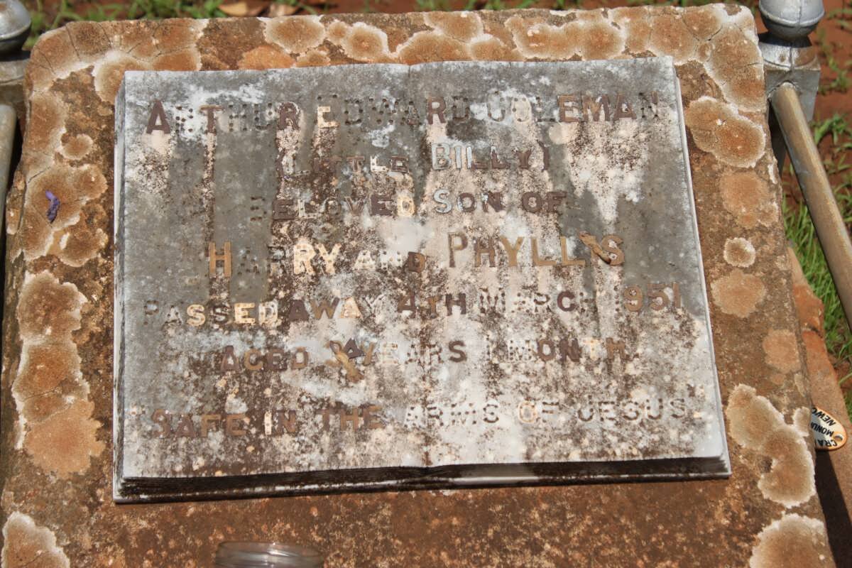 COLEMAN Arthur Edward -1951