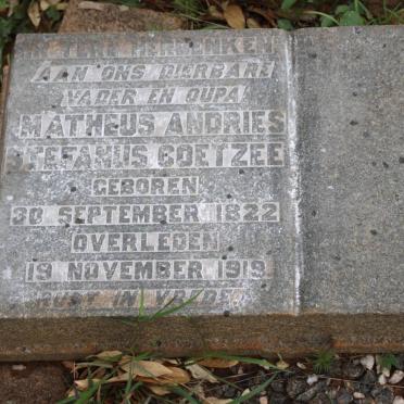 COETZEE Matheus Andries Stefanus 1822-1919