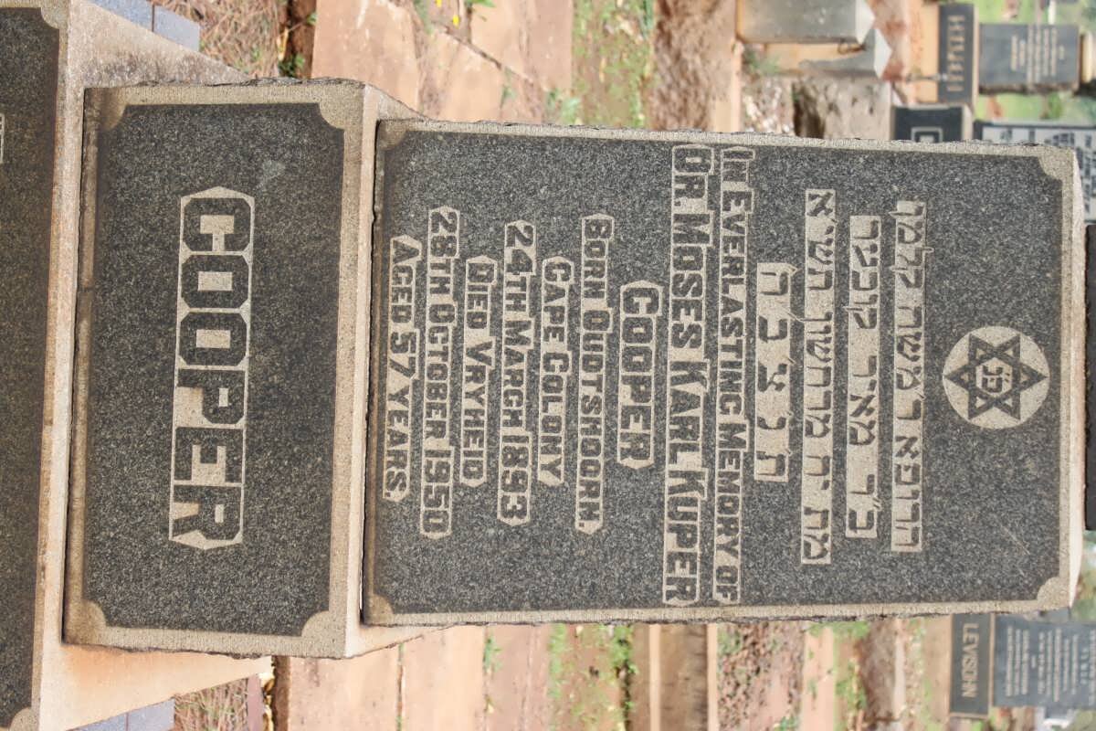 COOPER Moses Karl Kuper 1893-1950