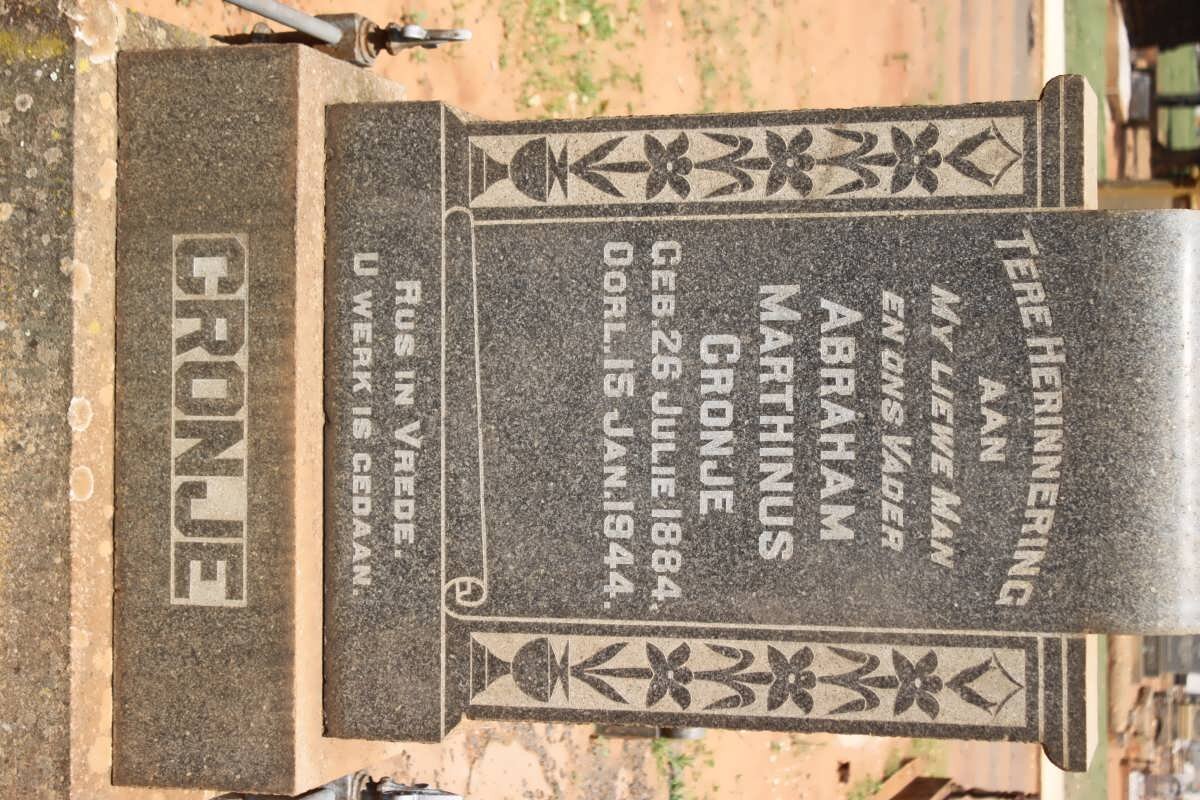 CRONJE Abraham Marthinus 1884-1944