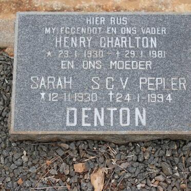 DENTON Henry Charlton 1930-1981 &amp; S.C.V PEPLER 1930-1994