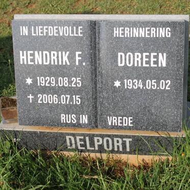 DELPORT Hendrik F. 1929-2006 &amp; Doreen 1934-
