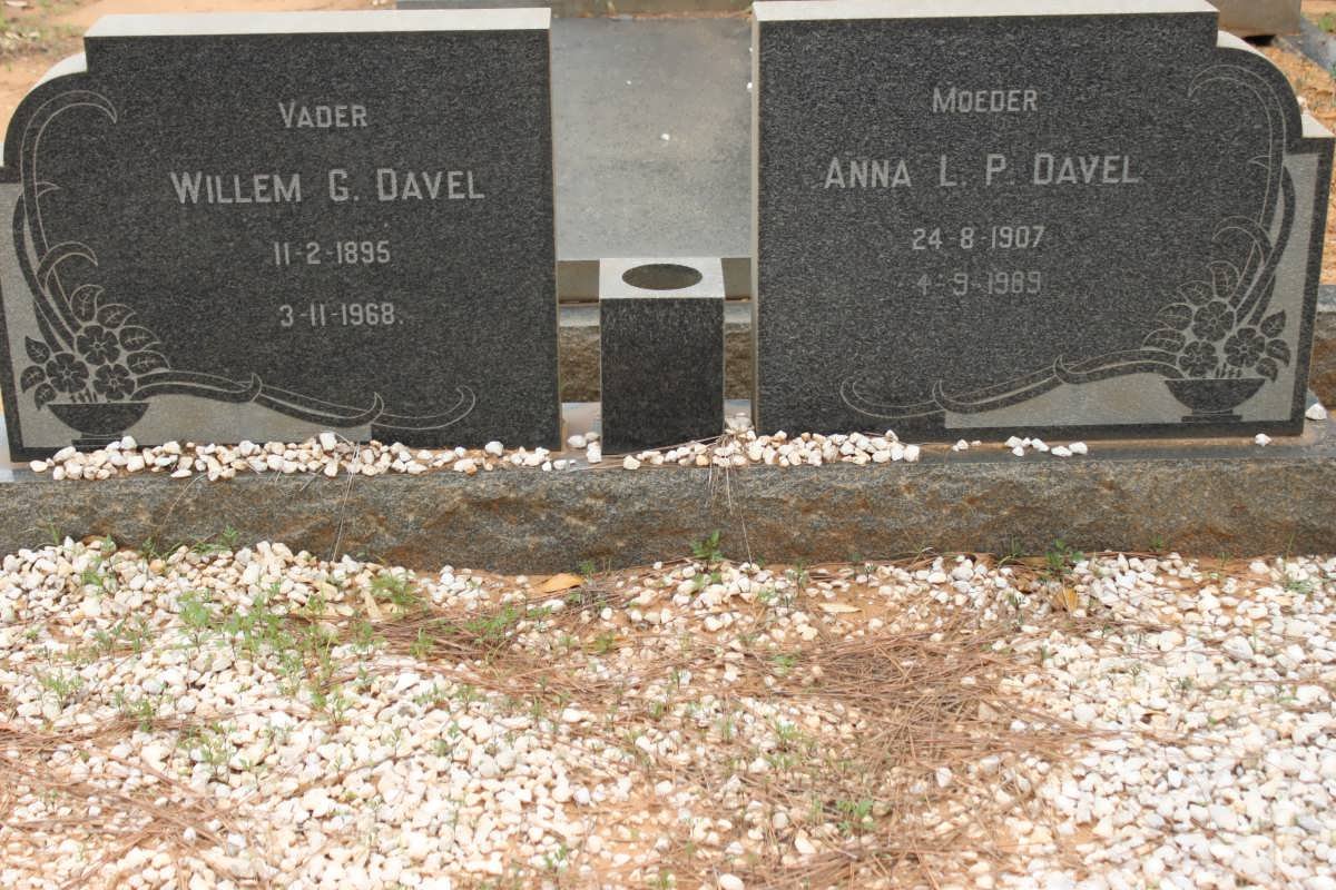 DAVEL Willem G. 1895-1968 &amp; Anna L.P. 1907-1989