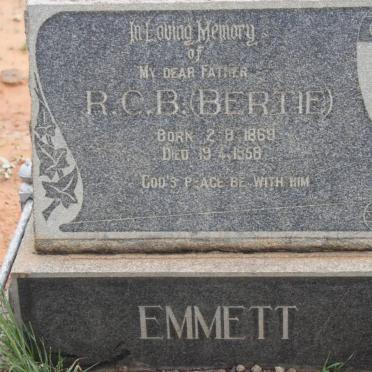 EMMETT R.C.B. 1869-1958