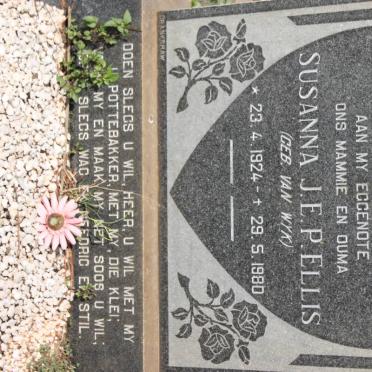 ELLIS Susanna J.E.P. nee VAN WYK 1924-1980