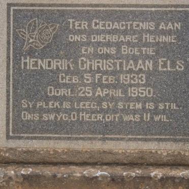 ELS Hendrik Christiaan 1933-1950