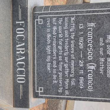 FOCARACCIO Francesco 1920-1969