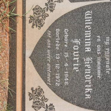 FOURIE Wilemina Hendrika 1946-1972
