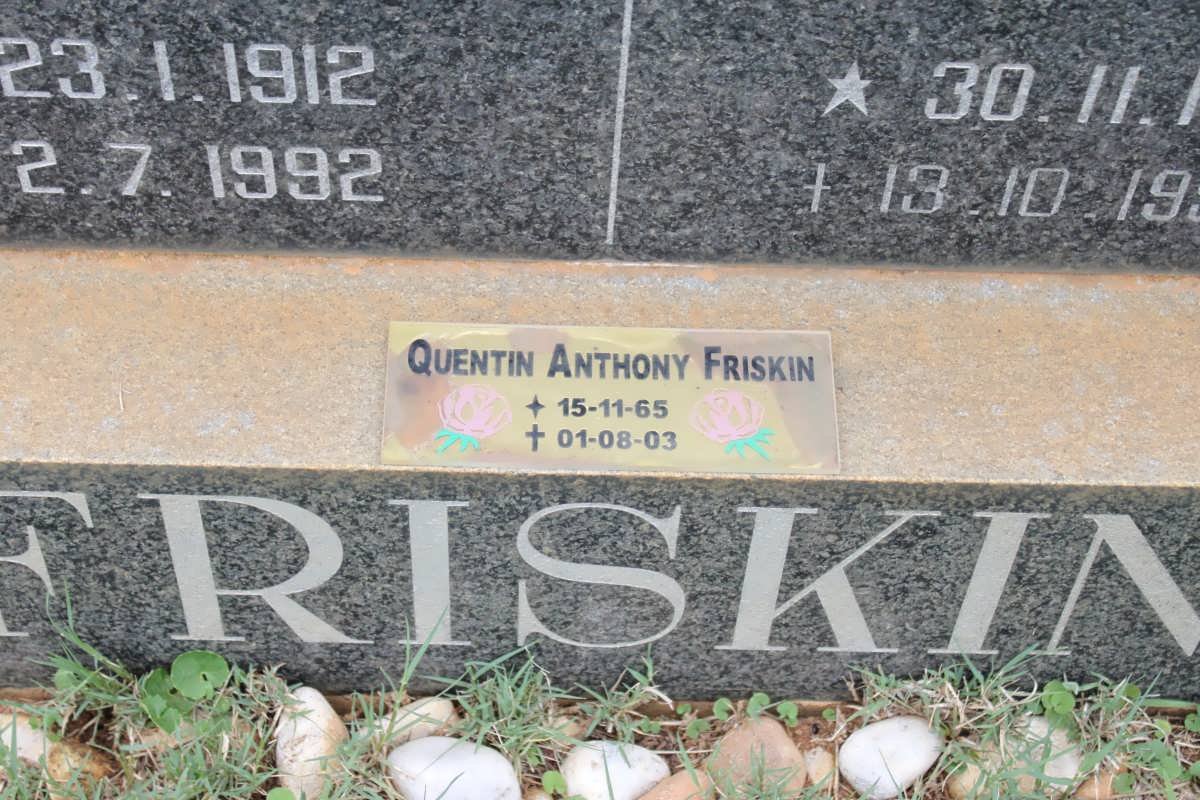 FRISKIN Quentin Anthony 1965-2003