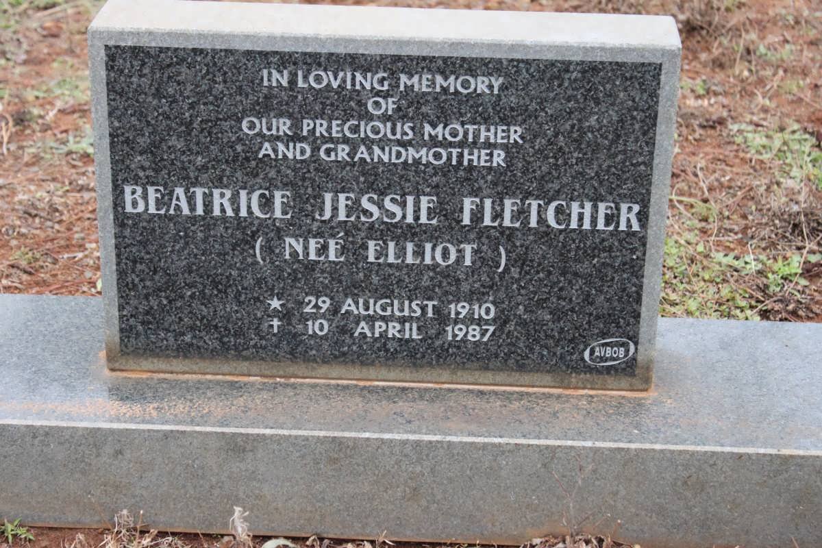 FLETCHER Beatrice Jessie nee ELLIOTT 1910-1987