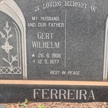 FERREIRA Gert Wilhelm 1908-1977