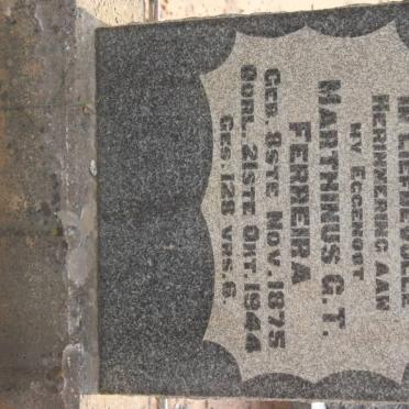 FERREIRA Marthinus G.T. 1875-1944