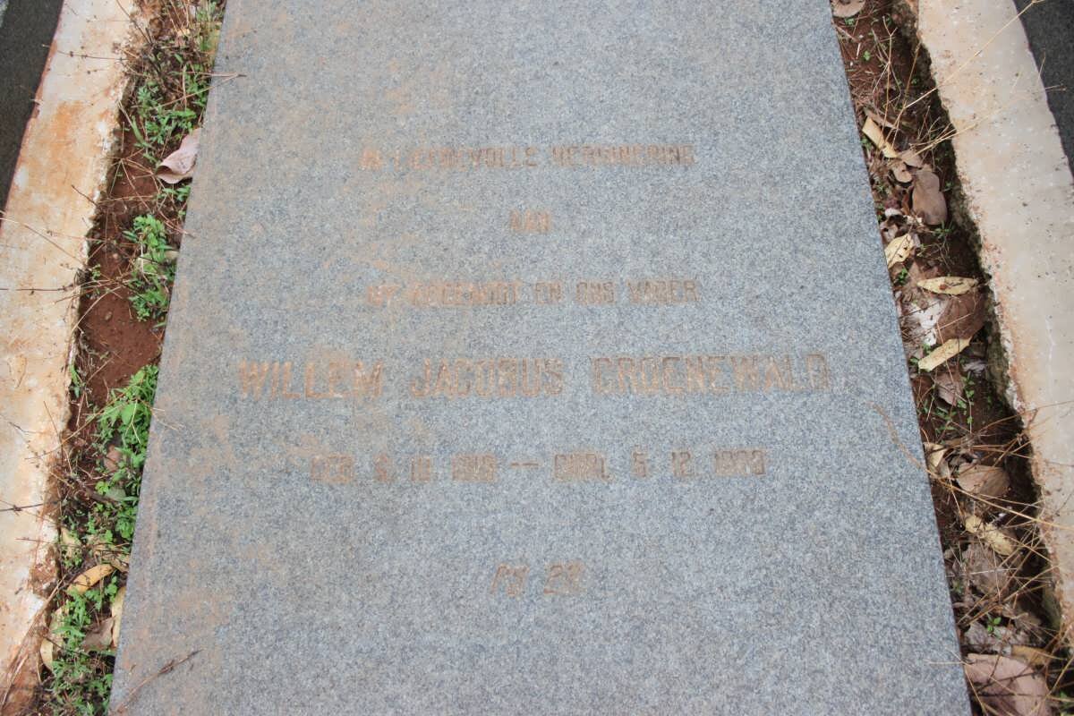 GROENEWALD Willem Jacobus 191?-199?