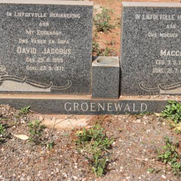 GROENEWALD David Jacobus 1899-1971 &amp; Maggie 1900-1983