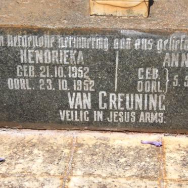 GREUNING Hendrieka, van 1952-1952 :: VAN GREUNING Anna 1949-1949