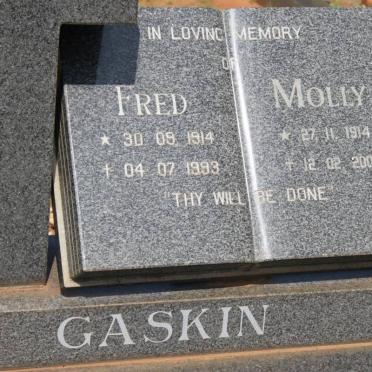 GASKIN Fred 1914-1993 &amp; Molly 1914-2003