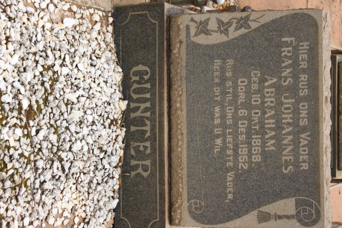 GUNTER Frans Johannes Abraham 1868-1952