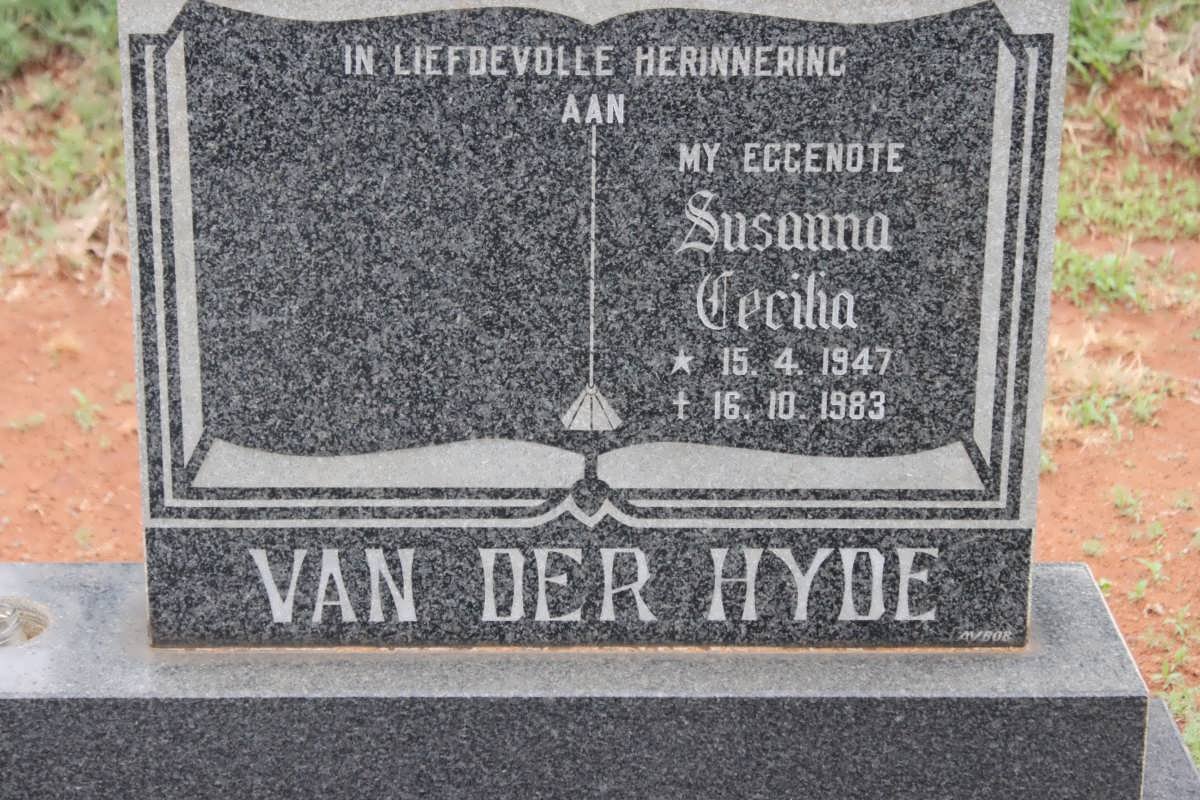 HYDE Susanna Cecilia, van der 1947-1983