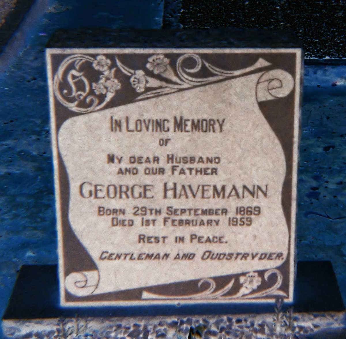 HAVEMANN George 1869-1959