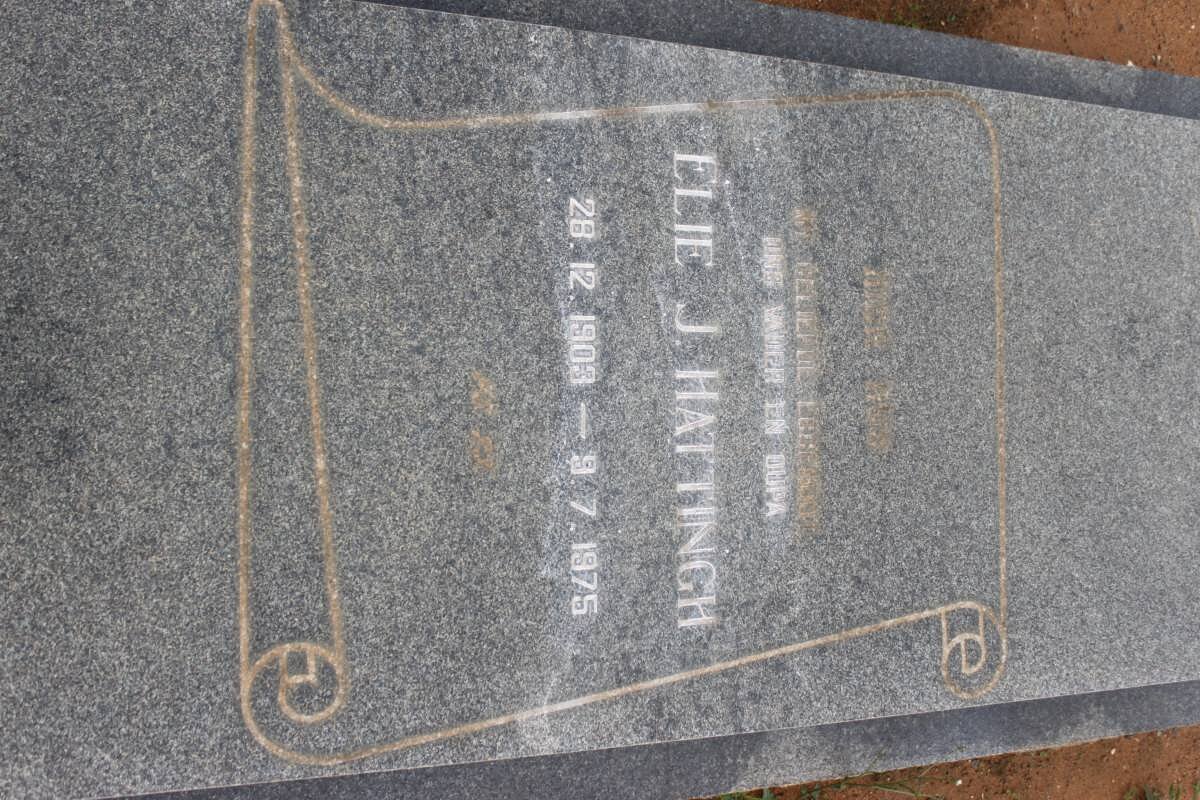 HATTINGH Elie J. 1903-1975