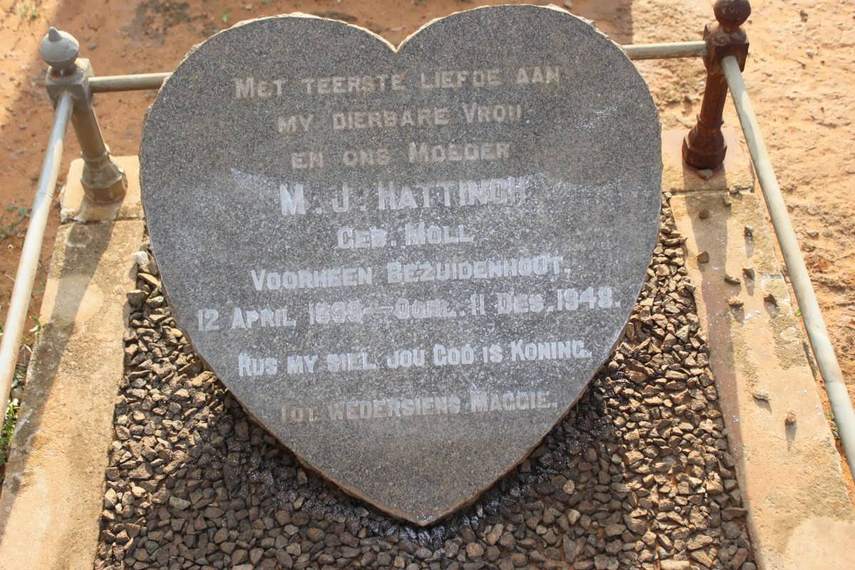 HATTINGH M.J. voorheen BEZUIDENHOUT nee MOLL 1899-1948