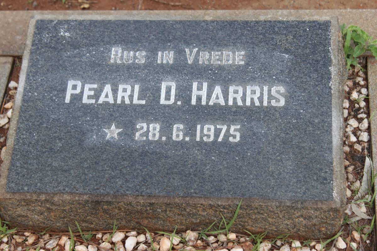 HARRIS Pearl D. -1975