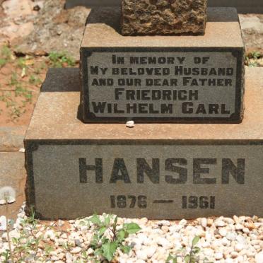 HANSEN Friedrich Wilhelm Carl 1876-1961