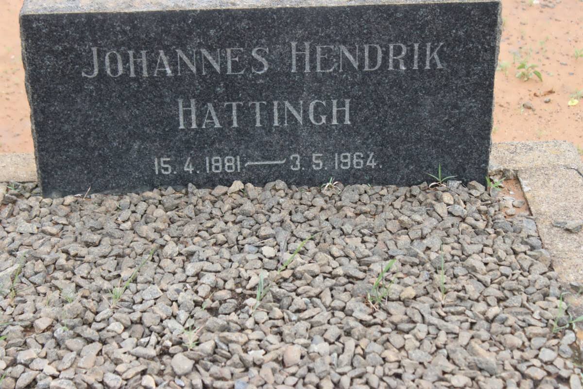 HATTINGH Johannes Hendrik 1881-1964