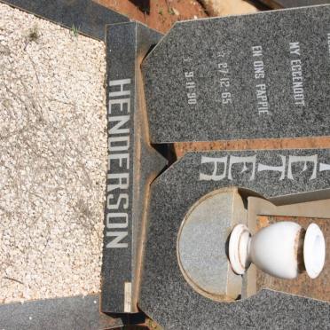 HENDERSON Pieter 1965-1990