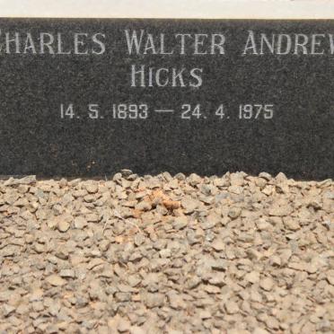 HICKS Charles Walter Andrew 1893-1975