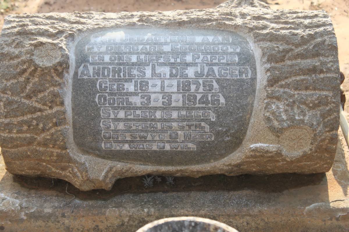 JAGER Andries L., de 1875-1946