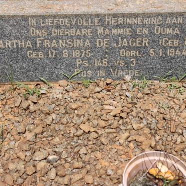 JAGER Martha Fransina, de nee RIEKERT 1875-1944