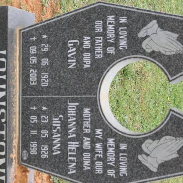 JOHNSTONE Gavin 1920-2003 &amp; Johanna Helena Susanna 1926-1998