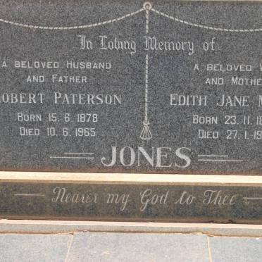 JONES Robert Paterson 1878-1965 &amp; Edith Jane Maude 1882-1971